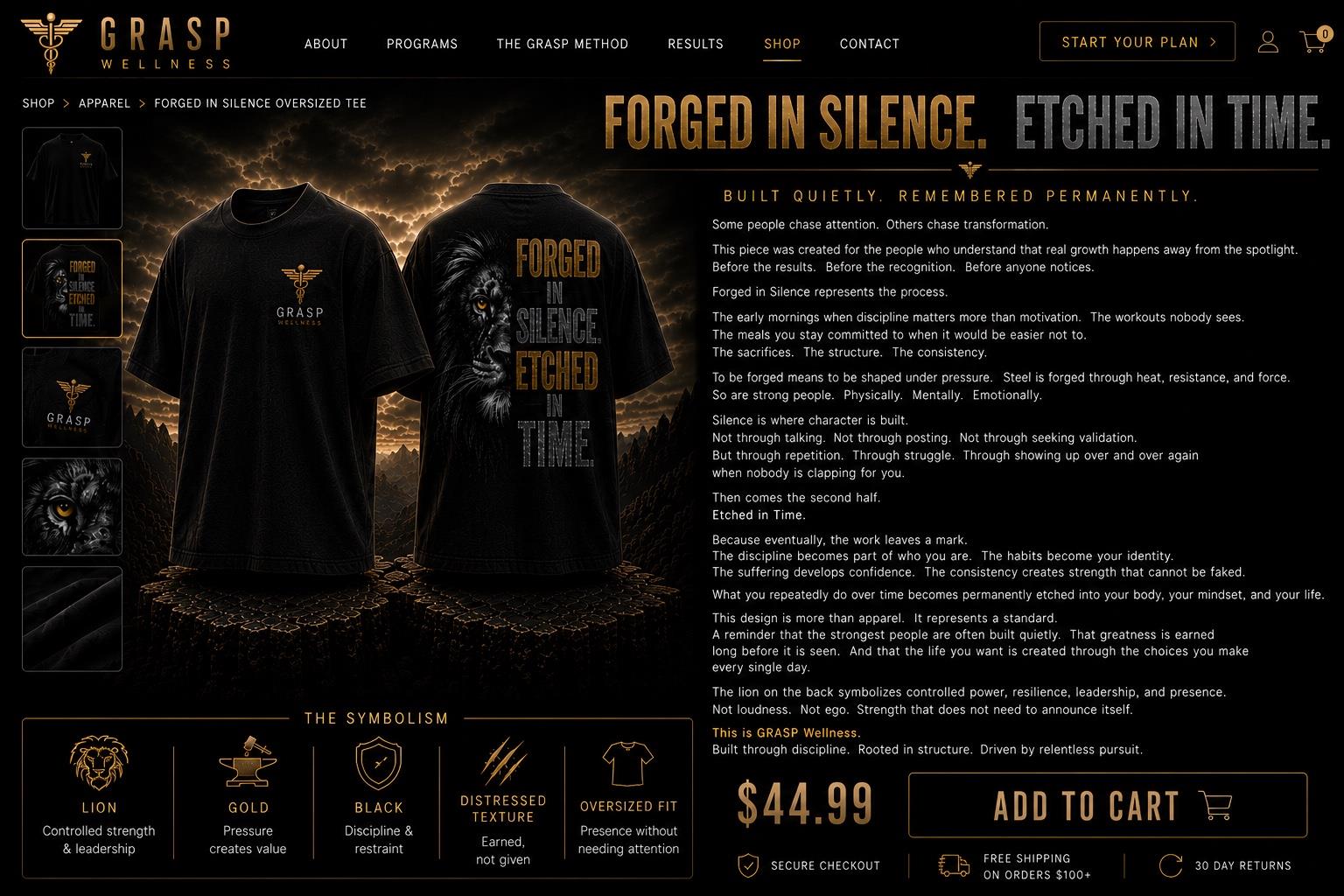 GRASP Forged in Silence oversized tee
